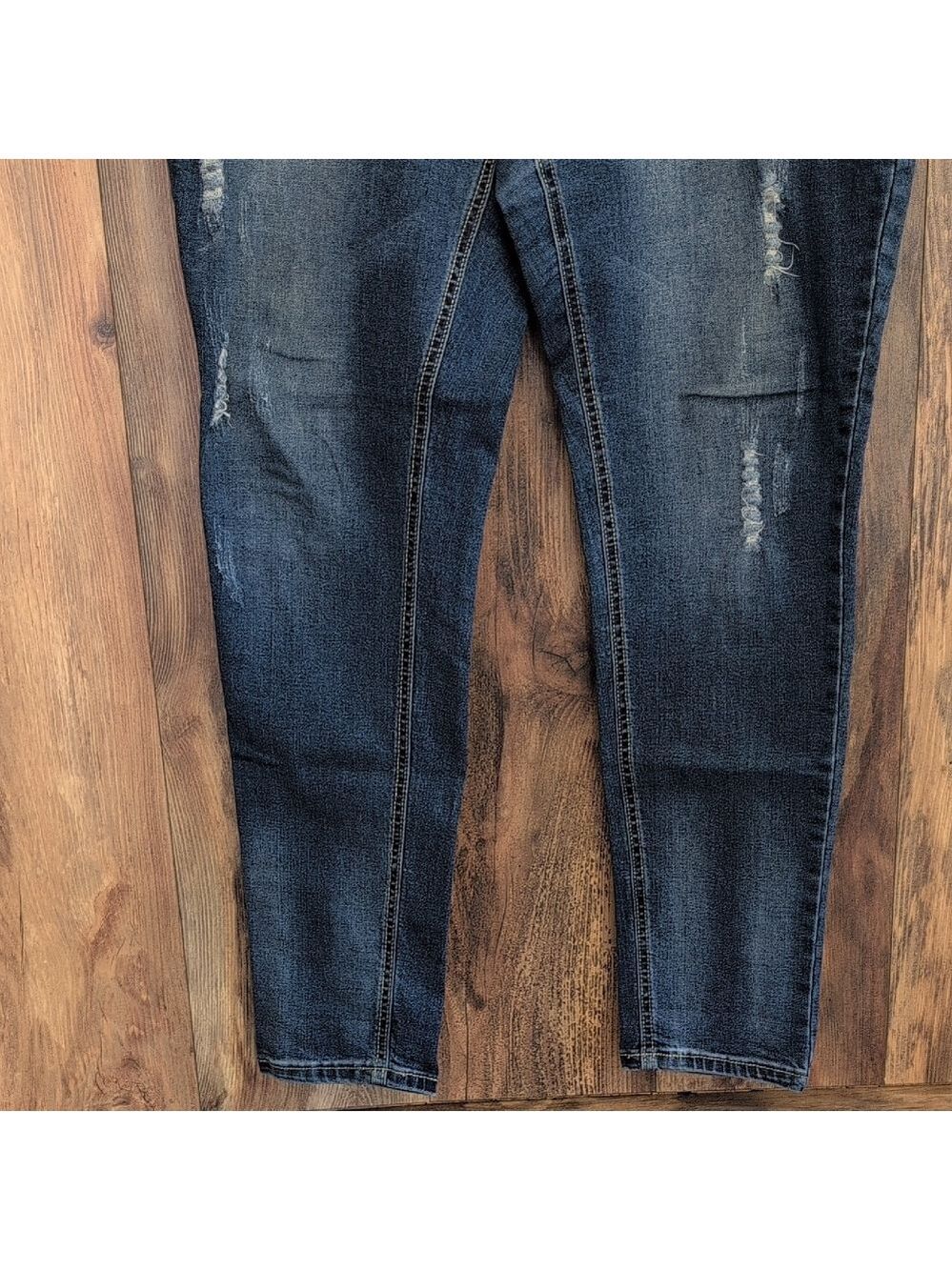 Suzanne Betro Distressed Blue Skinny Jeans 16 C244 - Picture 4 of 10
